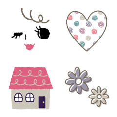 Fashionable and simple spring emoji