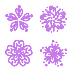 Line flower series.purple