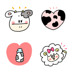 meltymelody cute cow&sheep Emoji