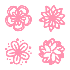 Line flower series.Pink