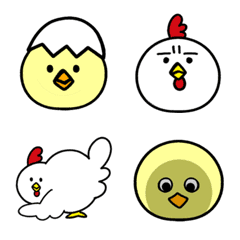 Emoji of chicken and chick.