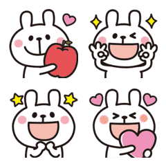 Adult cute rabbits Emoji 15