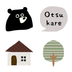 Black bear funwari Emoji