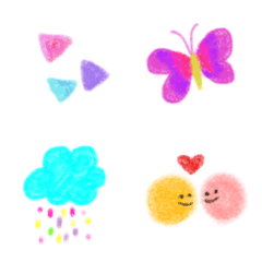 Healing emoji drawn with crayons