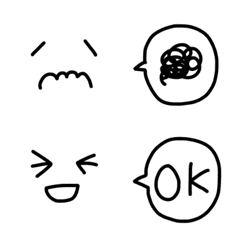 Monotone simple emojis 7