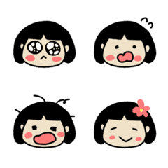 Bob style girl's Emoji 6