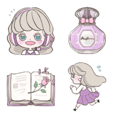 Girl emoji cute lilac part2