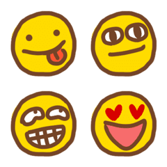 Funny yellow emoji pack