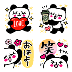 Panda cute emoji set