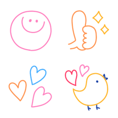 Useful simple colorful emoji