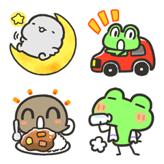 Night Emoji of tadpole family