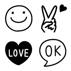 Monochrome Line Emoji
