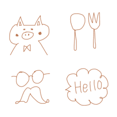 brown draw simple Emoji