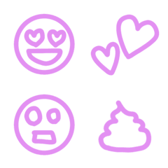 simple pink emoji face