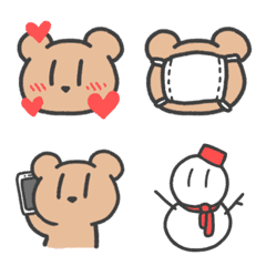 simple cute bear emoji 2