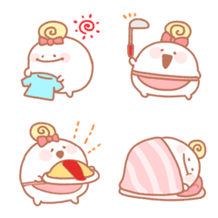 Fluffy and cute mom emoji