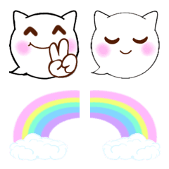 Cute kittens and pastel speech bubbles