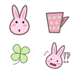 Pastel colored rabbit Emoji