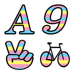 Color font and English numbers 1