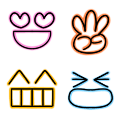 Nostalgic Emoji neon color