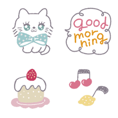 Soft and cute, girly emoji