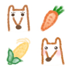 Fox & vegetables emojis