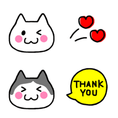 Two cats simple emoji