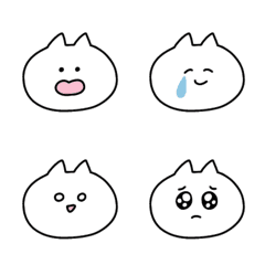loose white cat Emoji