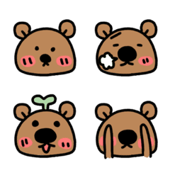 Shy bear emoji 4