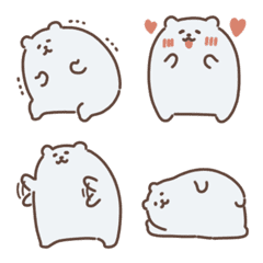 Cute polar bear emoji 3