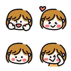 Fluffy girl emoji 1