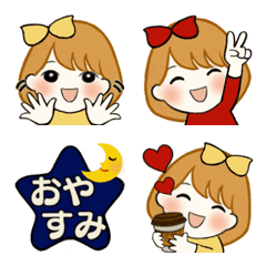 Ribon-chan emoji for everyday use