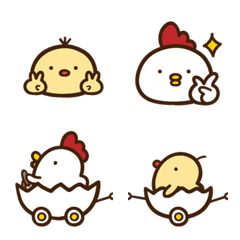 Choco Chicken and Chick Emoji