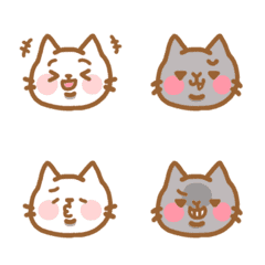 Shiromame & Kuromame_cat emoji.