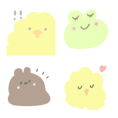 Fluffy and cute emoticons
