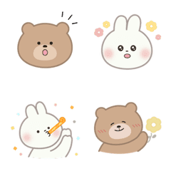 Cute bear and rabbit - 01