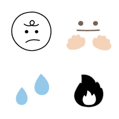 simple emoji black and white and color