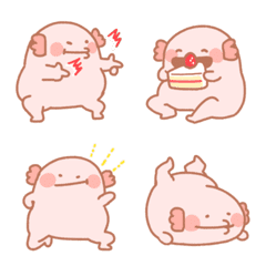 Funny & long legs axolotl emoji