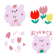 Spring emoji of a bear