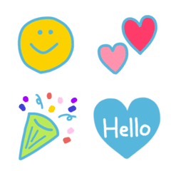 Dull blue cute emoji