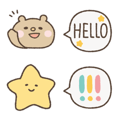 Bear and simple balloon emoji