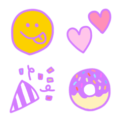 Cute pastel pictograms
