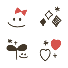 Black and red Emoji
