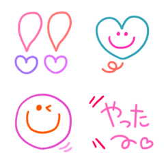 ポップ カラフルかわいい Emojilist Lineクリエイターズ絵文字まとめサイト