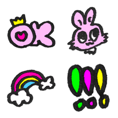 rabbit, greeting, kawaii