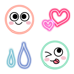 neon color emoji simple