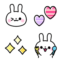 Pastel color Yurufuwa Usa-chan Emoji