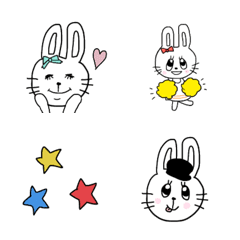 Fashionable characters of cute rabbits