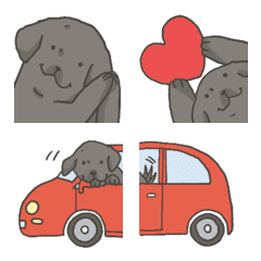 Black Labrador Retriever Basic Emoji2
