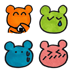 Colorful bears onigiri